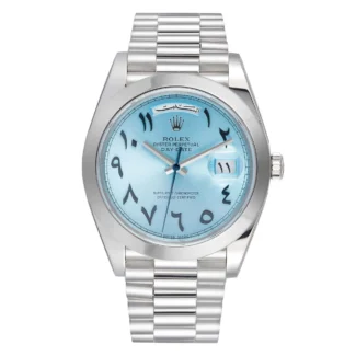 Rolex day date arabica fond bleu
